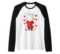 Unicorn Hearts Women's Love Valentine's Day Girls Unicorn Raglan Baseball Tee