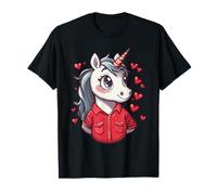 Unicorn Hearts Women's Love Valentine's Day Girls Unicorn T-Shirt