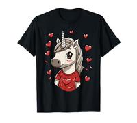 Unicorn Hearts Women's Love Valentine's Day Girls Unicorn T-Shirt