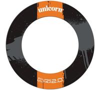 Unicorn Heavy Duty Dartboard Surround | Ultra 2.0 | Professional Slimline | High Density Injection Moulded EVA Plastic | No Fixings Required | Black & Orange