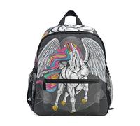 Unicorn Horse Wings Fly Space Moon Toddler Preschool Backpack Bookbag Mini Shoulder Bag Rucksack Schoolbag for Pre-K 1-6 Years Travel Boys Girls