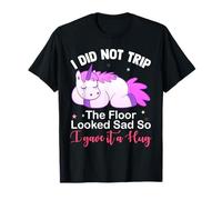 Unicorn i did not trip the floor looked sad T-Shirt