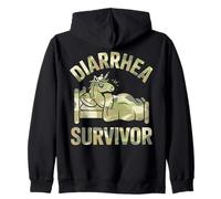 Unicorn I Have The Runs Diarrhea Survivor Funny Zip Hoodie