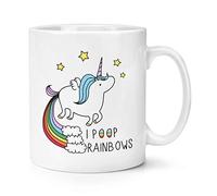 Unicorn I Poop Rainbows 10oz Mug Cup - Funny Novelty Magical Fantasy
