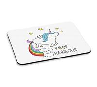 Unicorn I Poop Rainbows PC Computer Mouse Mat Pad