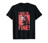 Unicorn I said I'm Fine Hilarious Screaming Angry T-Shirt