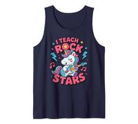 Unicorn I Teach ROCKSTARS Teacher Music Squad Band Teaching Tank Top