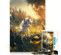 Unicorn in A Meadow 1000 Piece Teenager Puzzles Brain Boosting Play Tight Interlock No Gaps Relaxing Indoor Group Activity (50x75cm)