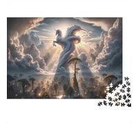 Unicorn in Clouds Fantasy Art 70x50cm 1000pcs Jigsaw Puzzle, 1000 Piece | For a calm Advent activity: Adult jigsaw puzzle with 1000 pieces adds a classic jigsaw activity to the holiday season.