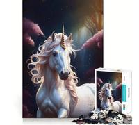Unicorn in Fantasy Forest 1000-piece Puzzle for Teenagers Mind Skill Fun Uniform Size Precise Pieces Relaxing Indoor Group Activity (38x52cm)