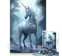 Unicorn in Ice World Jigsaw Puzzles for Adults1000 Pieces Mental Exercise Tranquil Escape Snug Lock Nice Gift (50x75cm)