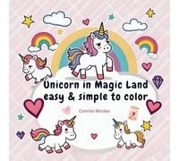 Unicorn in Magic Land - Easy Simple to Color