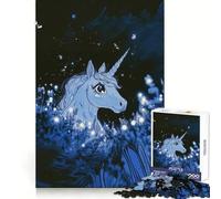 Unicorn in Moonlight Jigsaw Puzzles for Adults1000 Piece Strategic Think Soothing Hobby Precise Fit (38x52cm)