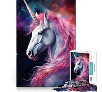 Unicorn in Space And Stars Jigsaw for Adults1000 Pieces Brain Focus Game Precision Cut Smooth Edges Amusing Challenge for Waiting Time (38x52cm)