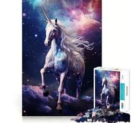 Unicorn in Space Jigsaw for Adults 1000 Pieces Brain Memory Game Laser Cut for Flawless Fit Unique Gift for Stress Relief (50x75cm)
