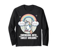 Unicorn in the Clouds. Swinging into Sweet Dreams. Long Sleeve T-Shirt