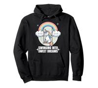 Unicorn in the Clouds. Swinging into Sweet Dreams. Pullover Hoodie