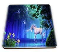 Unicorn in The Forest Magical Novelty Glossy Mug Coaster