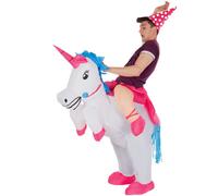 Unicorn Inflatable Ride On Costume Adult Funny Fancy Dress Stag Party Halloween
