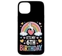 Unicorn It's My 6th Birthday Magical Rainbow Girl Case for iPhone 15 Plus