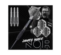 Unicorn Steel Tip Darts Set | James 'The Machine' Wade Noir Organic | 70% Tungsten Barrels with Black Titanium Coating | 23 g