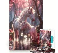 Unicorn Jigsaw 1000 Pieces Focus Building Toy Zero Gap Rewarding Activity for Rainy Days (38x52cm)