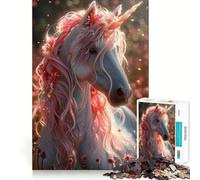 Unicorn Jigsaw for Teenagers1000 Pieces Mind Boost Game Firm Fit Secure Assembly Bonding Activity for Loved Ones (38x52cm)