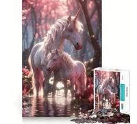 Unicorn Jigsaw for Teenagers1000 Pieces Mind Boost Game Firm Fit Secure Assembly Bonding Activity for Loved Ones (38x26cm)