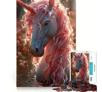 Unicorn Jigsaw Puzzle 1000 Recall Fun Play Advanced Laser Cutting Tech Holiday Indoor Entertainment Toy (50x75cm)