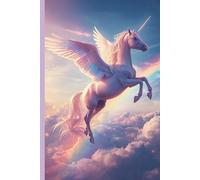 Unicorn Journal for Girls Age 6-10: A lined 6x9 notebook; rainbows, clouds, great for a birthday gift