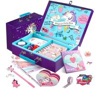 Unicorn Journal Stationary Set,Unicorns Gifts For Girls Ages 6 7 8 9 10 11 12 Year Old,49 Pieces Stationary Letter Writing Crafting Kit with Storage Case,Girl Gift for Birthday Christmas (UK Unicorn)