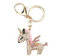 Unicorn Keyrings for Girls,Crystal Rhinestone Keychains,Rainbow Unicorn Keyring,Bling Keyring,Rhinestone Handbag Purse Charm Pendant Birthday Gift for Girls Women