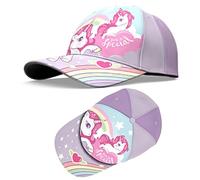 Unicorn Kids Baseball Cap for Girls 3-6 Years - Light Pink Toddler Sun Hat with Adjustable Velcro Strap - Cute Cartoon Summer Cap for UV Protection, Outdoor Play & Holidays