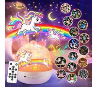 Unicorn Kids Night Light Projector | 15 Sleeping Sounds & 15 Films & 7 Colors & Remote Control | Baby Night Light Projector, Sensory Lights Princess Toys for Babies, Baby Girl Gifts Newborn Toys Gift
