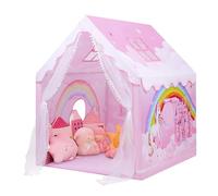 Unicorn Kids Play Tent,Large Pink Playhouse for Kids Girls Indoor Outdoor,Princess Castle Tent with Windows,Gift for Toddler Children