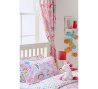 Unicorn Kids Printed Pencil Pleat Curtains Furn Multi 168cm width x 183cm drop