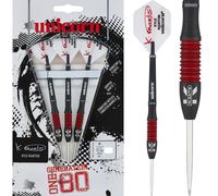 Unicorn Steel Tip Darts Set | Kyle 'Smiler' Manton Generation 180 | 95% Tungsten Barrels with Black Titanium Coating | 26 g