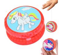 Unicorn Light Up Responsive Plastic Yoyo in Red Colour, Stable and Sturdy with Yoyo String, Yo-Yo Beginner Players to Perform 5.5cm