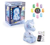 Unicorn light up Speaker, Compatible With Apple And Android, Rechargeable, 8 Light Modes, Perfect For Kids Parties, Great comfort Light, 30cm Tall, For Ages 6+, Weiß