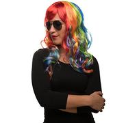 Unicorn Longhair Wig in Rainbow Colours for Ladies & Men for Carnival
