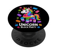 Unicorn Lover Master Builder Building Bricks Blocks Toy Kids PopSockets Adhesive PopGrip