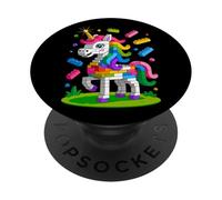 Unicorn Lover Master Builder Building Bricks Blocks Toy Kids PopSockets Adhesive PopGrip