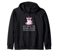 Unicorn Lover - Never Thought I'd Be Wearing A Unicorn Zip Hoodie