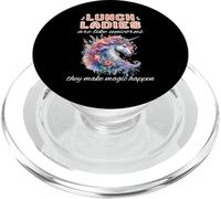 Unicorn Lunch Lady Make Magic Happen Pretty Floral Cool Bojo PopSockets PopGrip for MagSafe