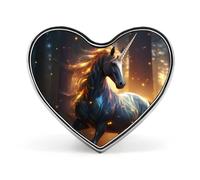 Unicorn Magic Design Love Heart Badge Metal Pins Brooches Lapel Pins for Clothing Decoration