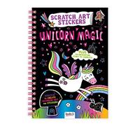 Unicorn Magic: Scratch Art Stickers | Unicorn Activity Book | Unicorn Colouring Book | Unicorn Sticker Book | Scratch Painting | Kids Arts and Crafts