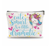 Unicorn Make Up Bag, Cute Smart & Little Dramatic Cosmetic Bag, Adorable Toiletry Bag, Gift For Girls, Women Accessories - A19, multi-colored