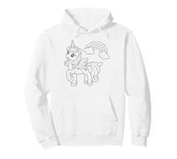 Unicorn mandala to color for children Pullover Hoodie