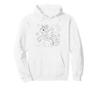 Unicorn mandala to color for children Pullover Hoodie