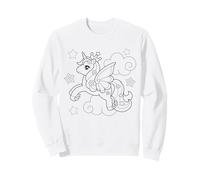 Unicorn mandala to color for children Sweatshirt